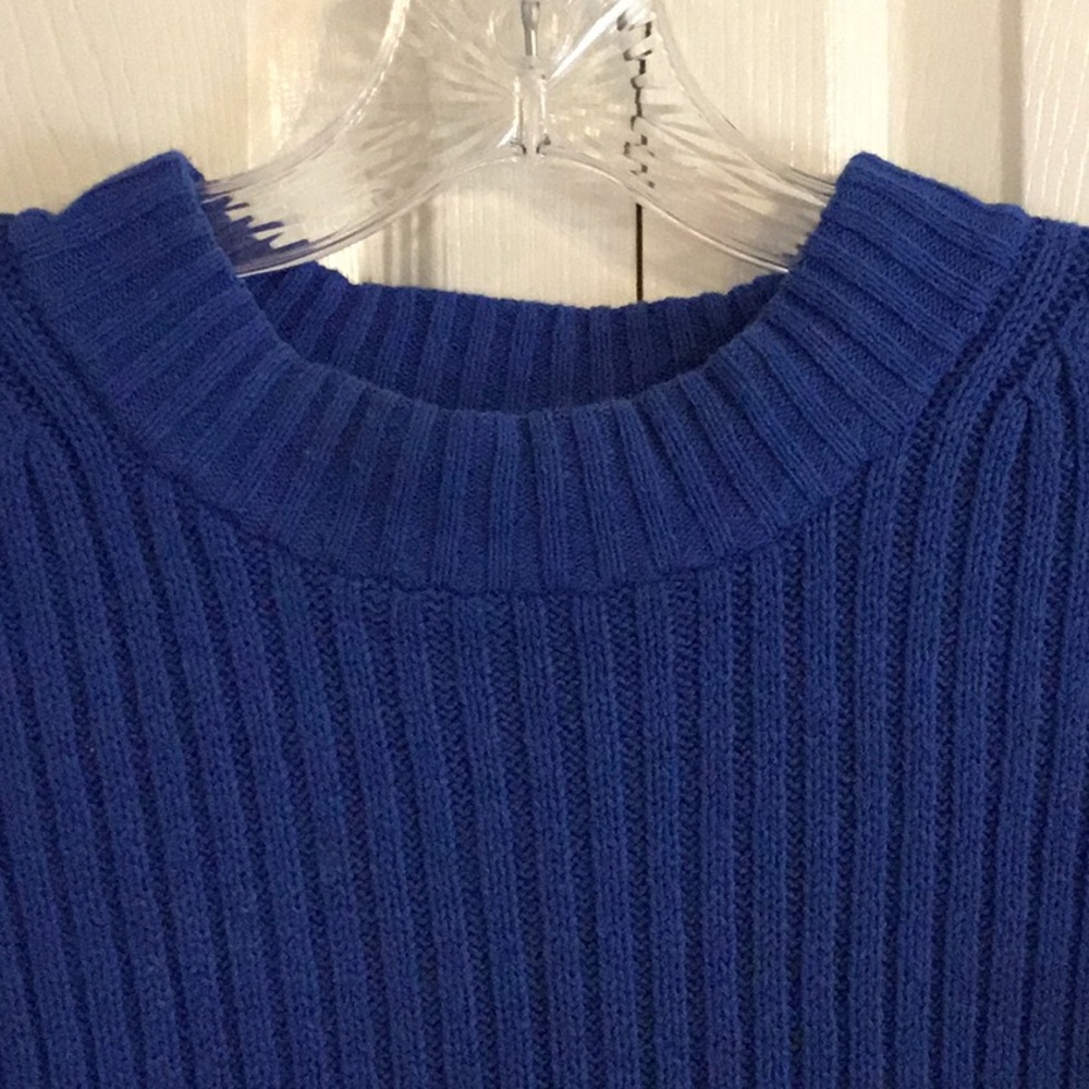 H&M Women’s Royal Blue Crop Knit Sweater - Picture 4 of 6